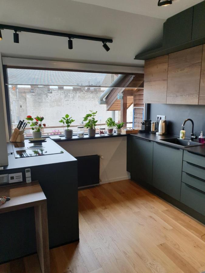 Modern Top Floor Loft With Balcony Budapest Eksteriør billede